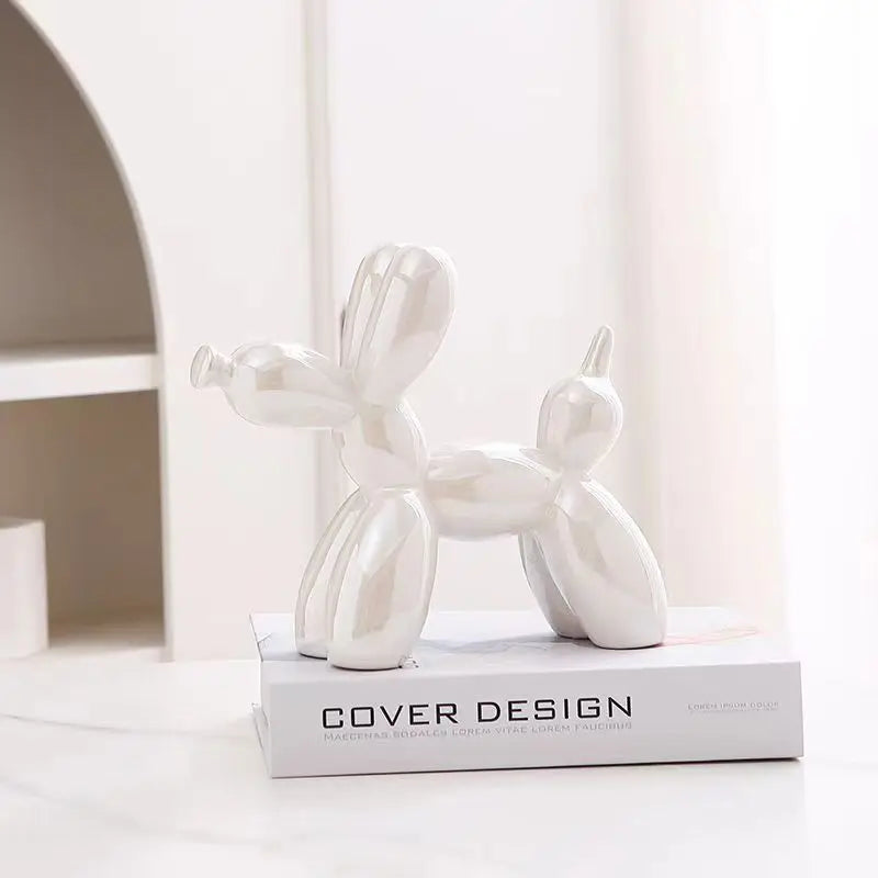 Mini Balloon Dog Sculpture β Abstract Ceramic Desk Ornament