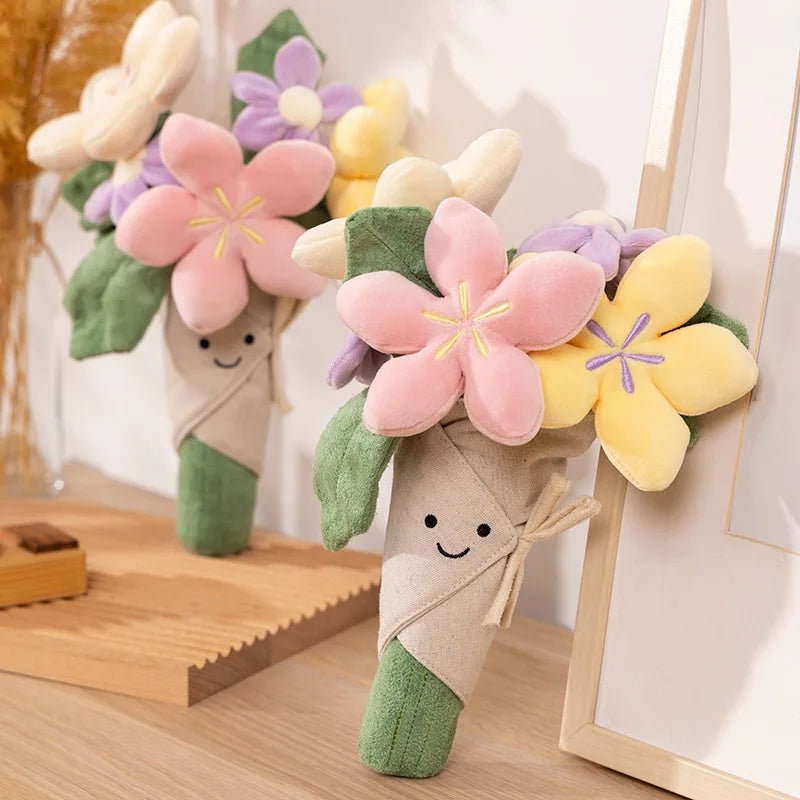 Plush Tulip Flower Bouquet – Soft Decorative Gift