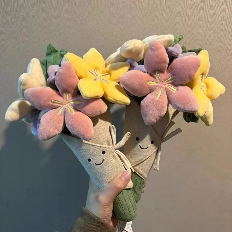 Plush Tulip Flower Bouquet – Soft Decorative Gift