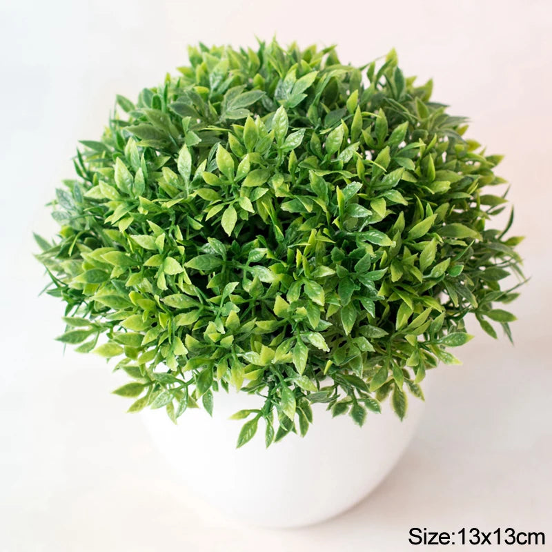 Artificial Pink Blossom Bonsai Tree – Decorative Faux Plant in White Ceramic Pot
