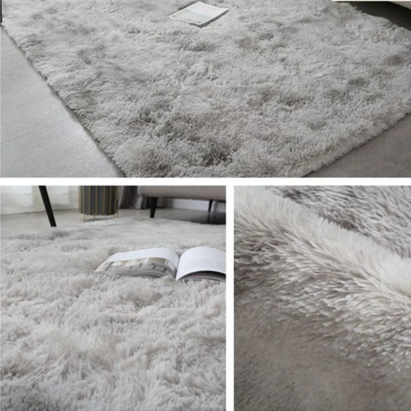 Fluffy Velvet Rug – Soft Plush Carpet for Cozy Living Rooms & Bedrooms
