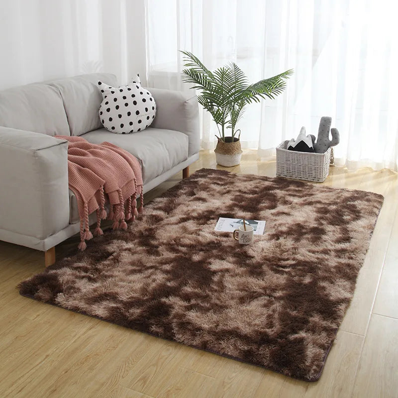 Fluffy Velvet Rug – Soft Plush Carpet for Cozy Living Rooms & Bedrooms