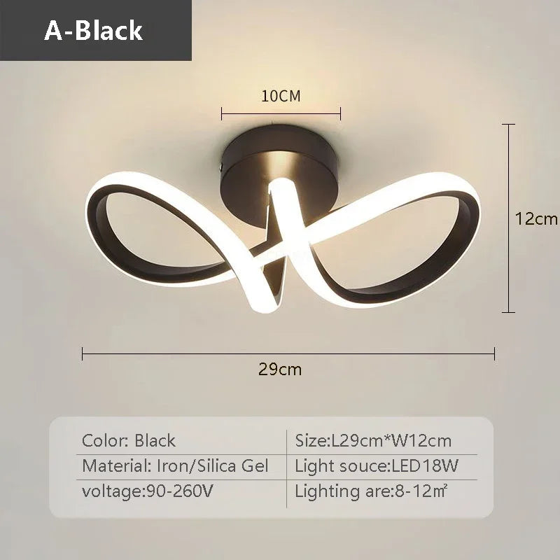 FlowLoop LED Ceiling Light β Minimalist Lighting for Hallways & Entryways