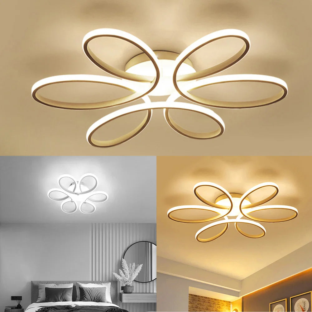 PetalGlow LED Ceiling Light β Modern Floral Design for Living Rooms & Halls