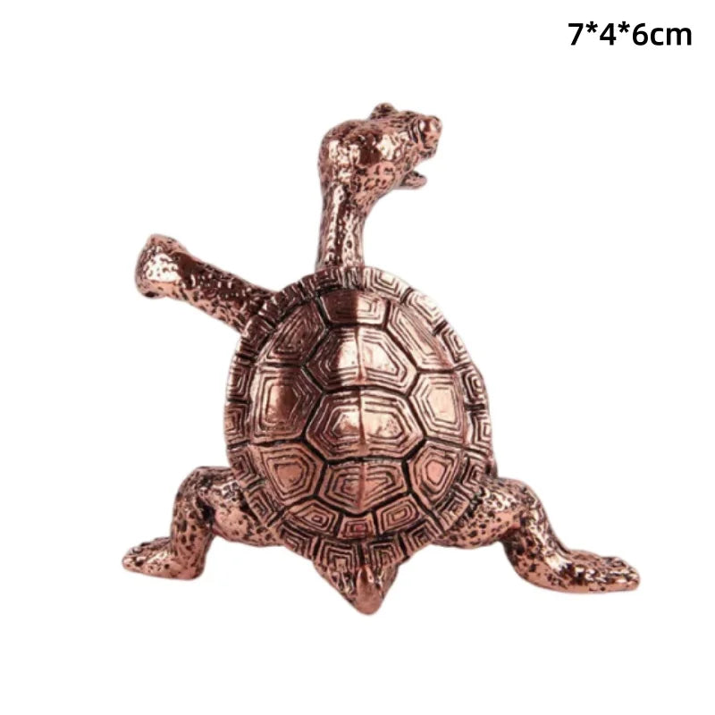 Antique Brass Meditation Zen Frog – Mini Statue for Tranquil Home & Desk Decor