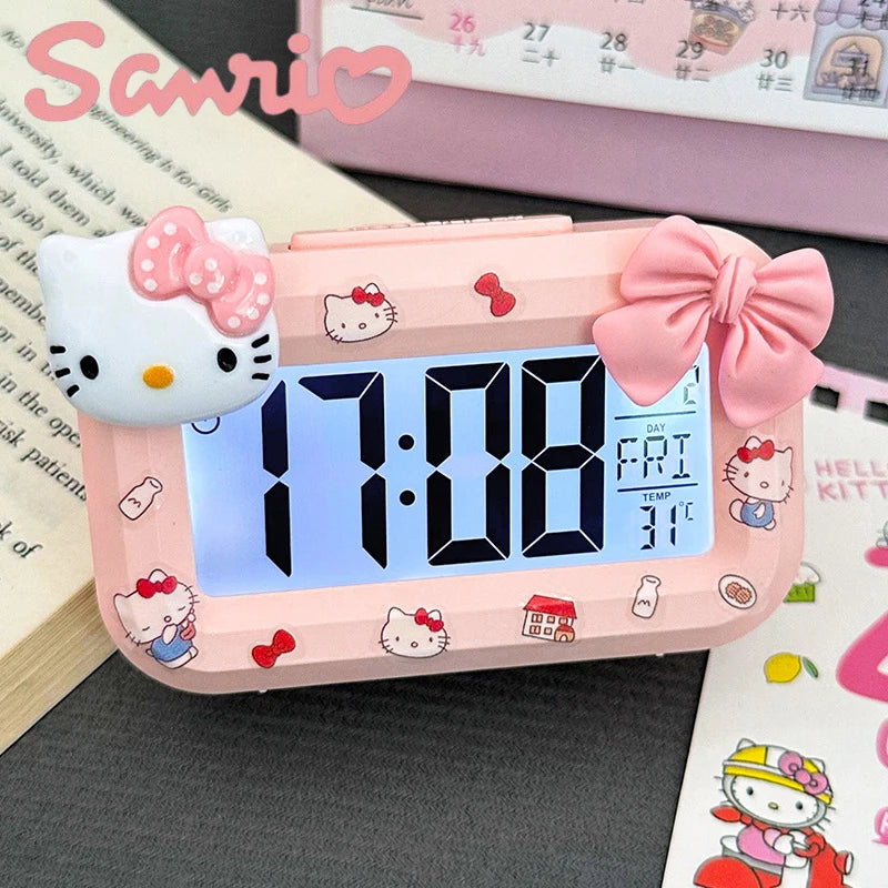Hello Kitty Digital Alarm Clock – Cute DIY LED Mini Clock for Dorms & Desks