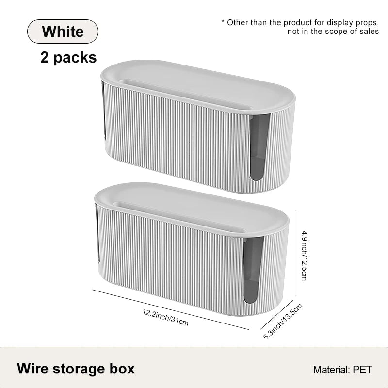 Nordic Plug Board Storage Box β Wire Organizer & Desktop Cable Holde