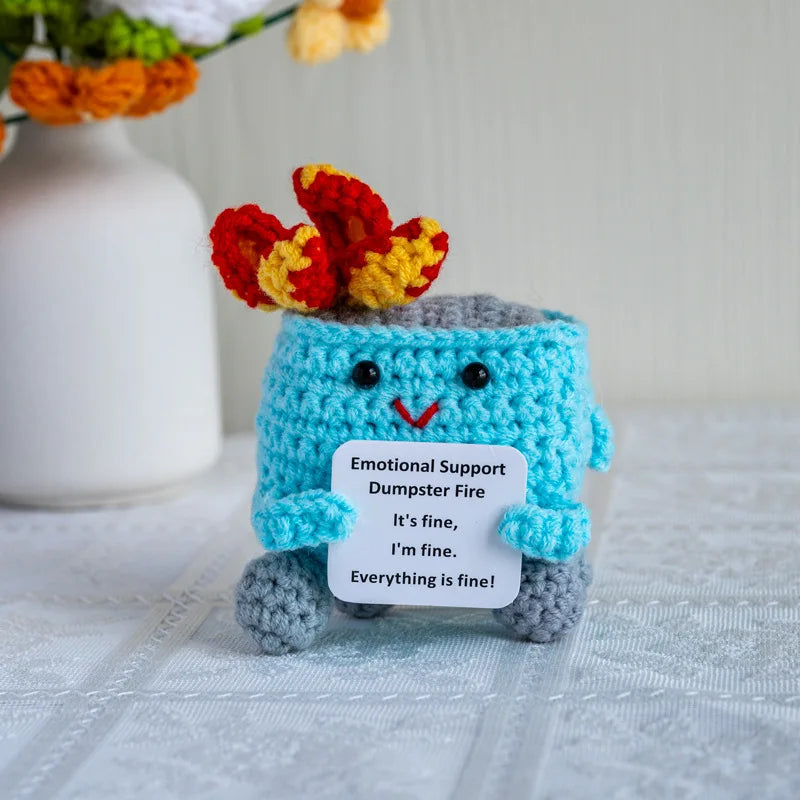 Handmade Crochet Turtle Plush – “You’re Turtle-y Awesome” Positive Support Doll Gift