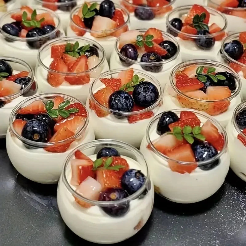 Mini Honey Pot Dessert Cups β 10/20PCS Clear Round Snack & Pudding Containers