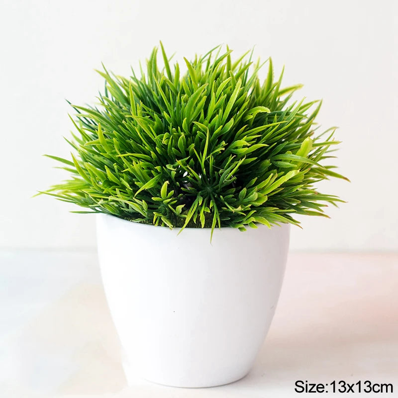 Artificial Pink Blossom Bonsai Tree – Decorative Faux Plant in White Ceramic Pot