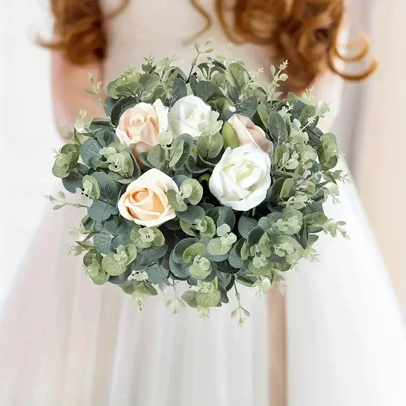 20PCS Artificial Eucalyptus Stems – Silver Dollar Leaf Picks for Bouquets & DIY Floral Decor