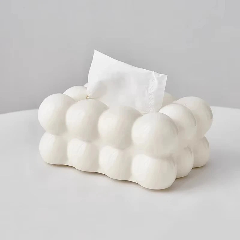 Cloud Bubble Tissue Box – Modern Decorative Napkin Holder for Home