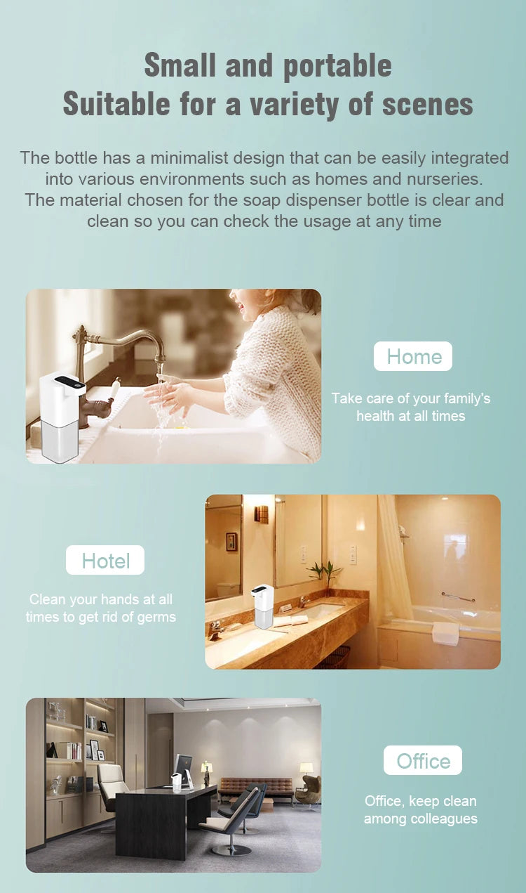 Smart Touchless Foam Soap Dispenser – 400mL, USB Rechargeable (White)