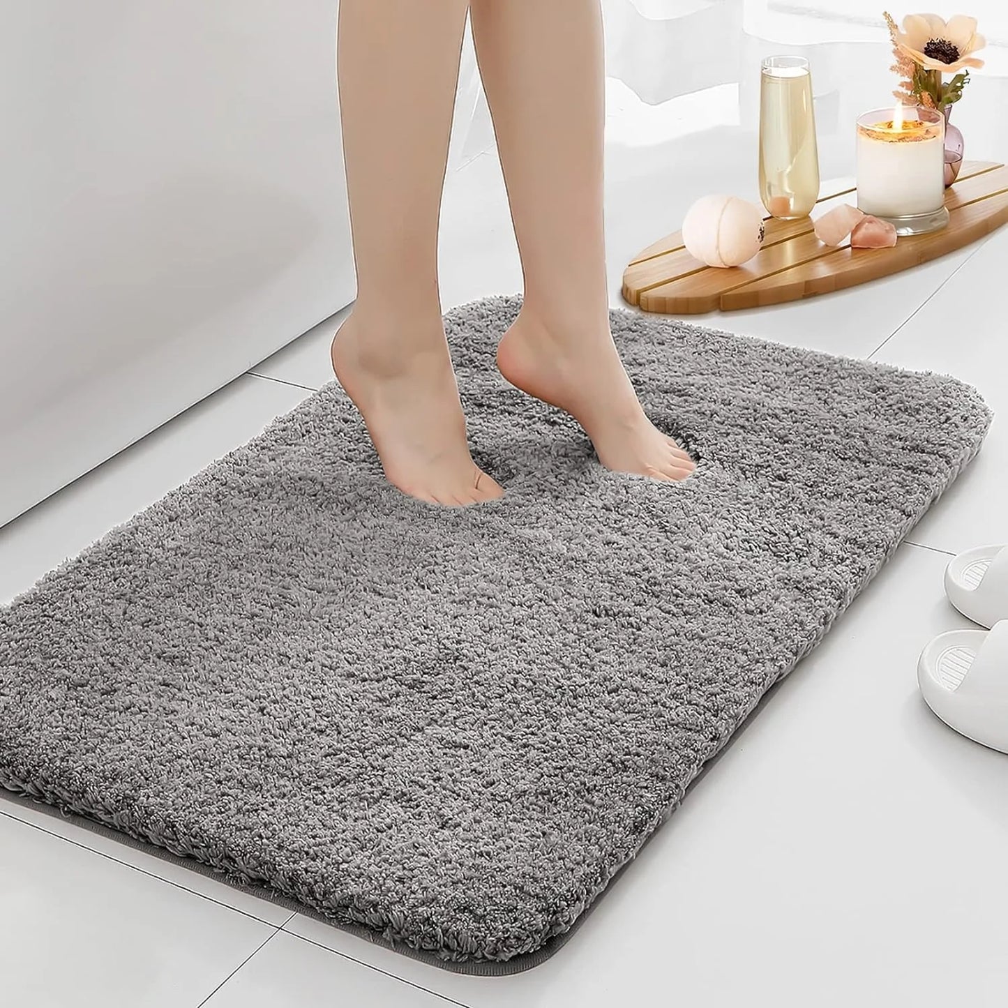 Ultra-Soft Anti-Slip Bathroom Mat – Thickened Washable Long Hair Carpet