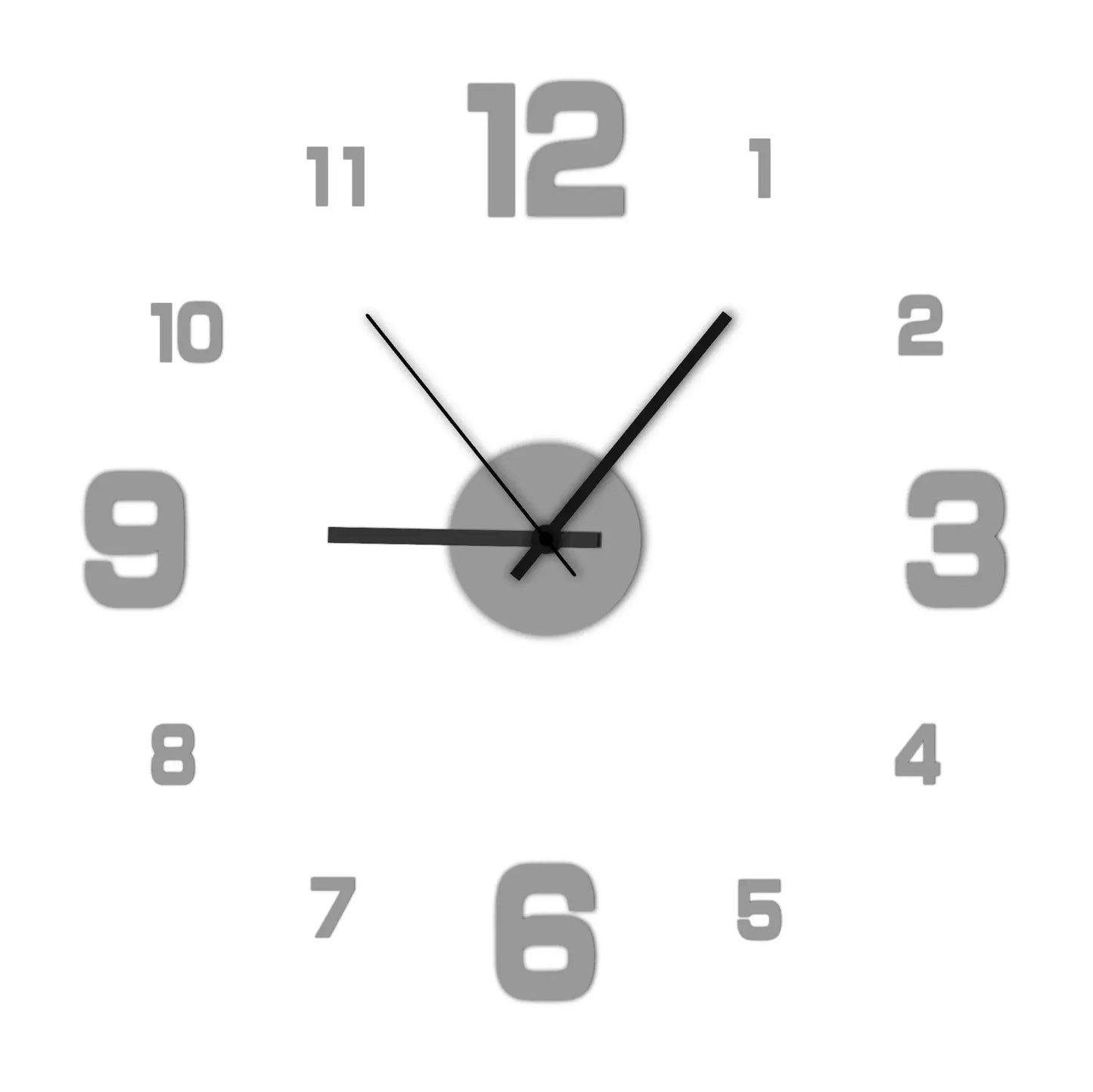 Minimalist Frameless DIY Wall Clock – Silent Modern Wall Décor for Home, Office, Bedroom