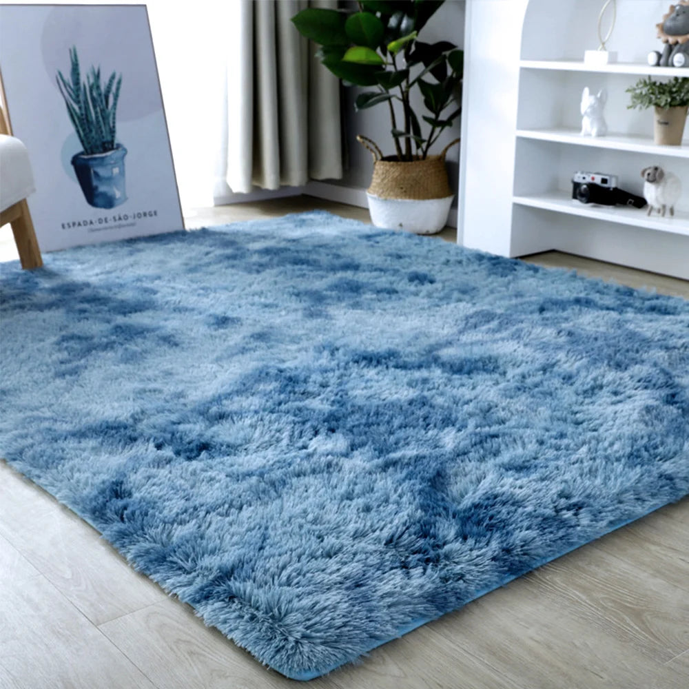Fluffy Velvet Rug – Soft Plush Carpet for Cozy Living Rooms & Bedrooms