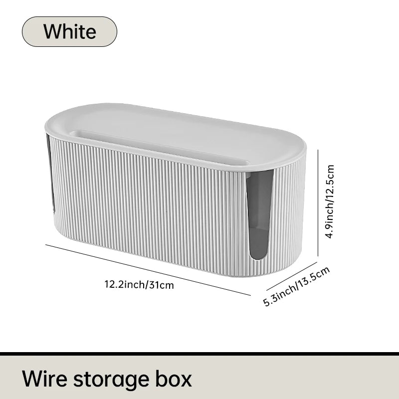 Nordic Plug Board Storage Box β Wire Organizer & Desktop Cable Holde
