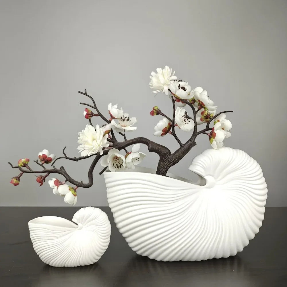 Coastal Shell Ceramic Vase β For Homes That Feel Like Peace πβ¨