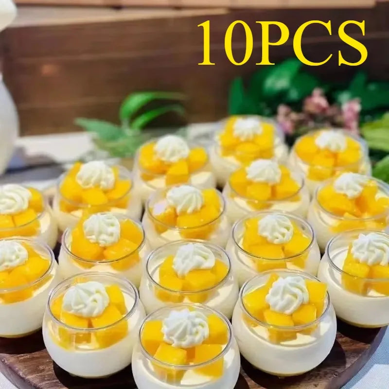 Mini Honey Pot Dessert Cups β 10/20PCS Clear Round Snack & Pudding Containers