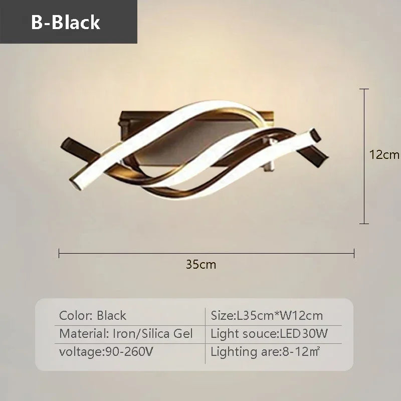 FlowLoop LED Ceiling Light β Minimalist Lighting for Hallways & Entryways