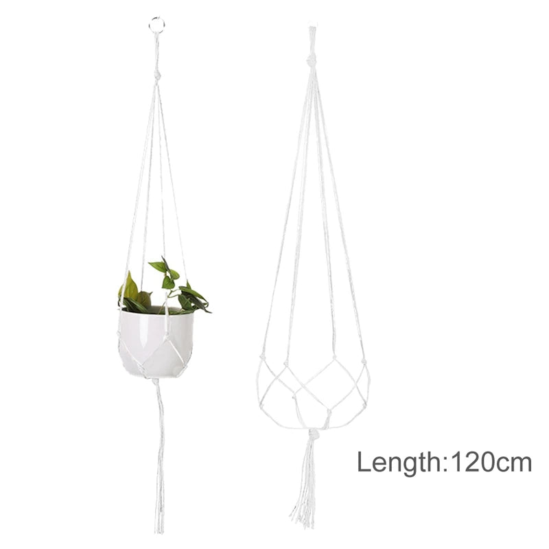 Handmade Macrame Hanging Plant Holder – Boho Flower Pot Hanger for Indoor & Outdoor Decor