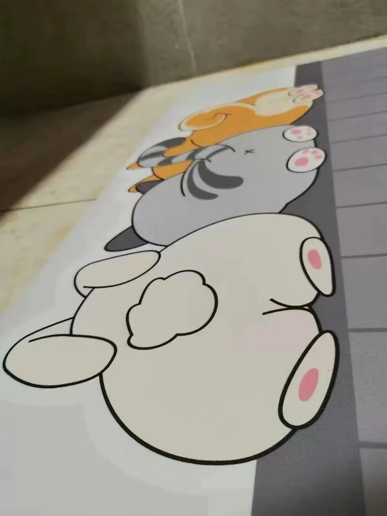 Cute Animal Tail Bathroom Mat β Soft Diatomaceous Mud Absorbent Floor Rug for Bathroom, Toilet, and Bedroom