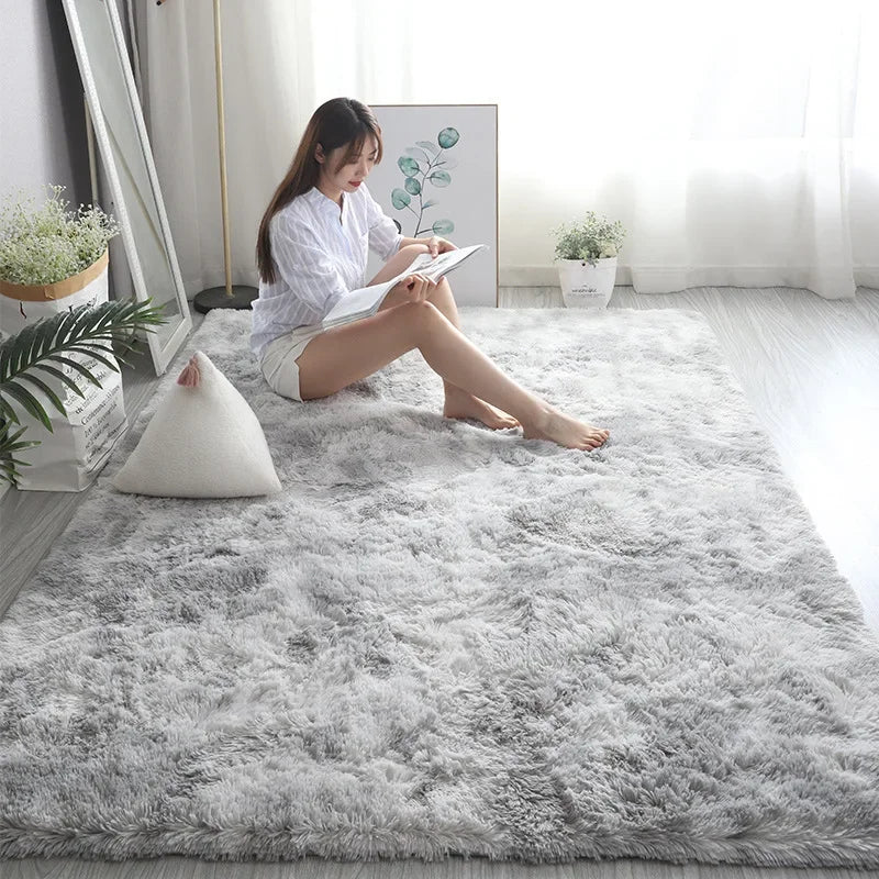 Fluffy Velvet Rug – Soft Plush Carpet for Cozy Living Rooms & Bedrooms