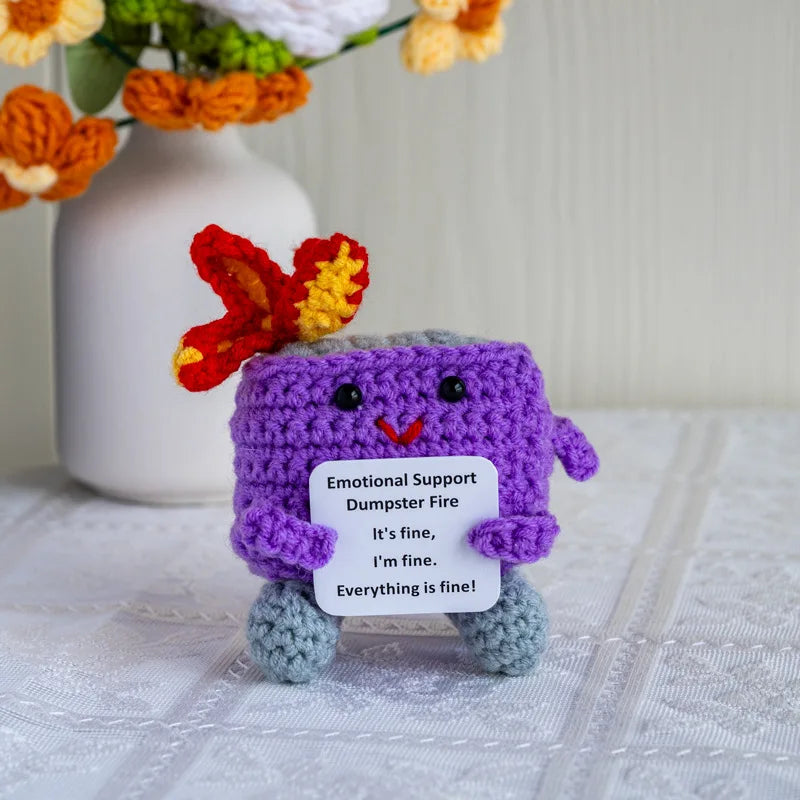 Handmade Crochet Turtle Plush – “You’re Turtle-y Awesome” Positive Support Doll Gift
