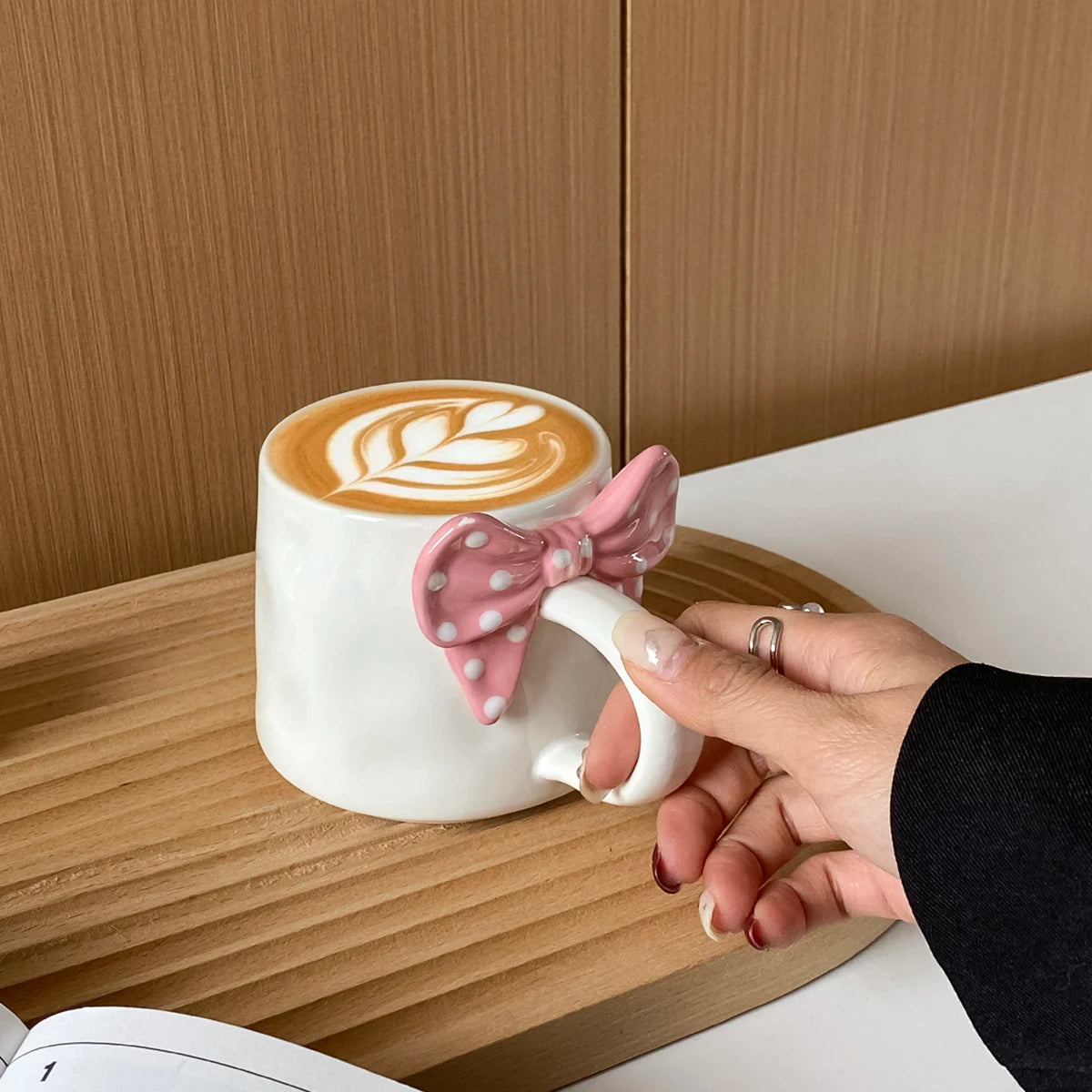 Polka Dot Bow Mug β Pink Edition π