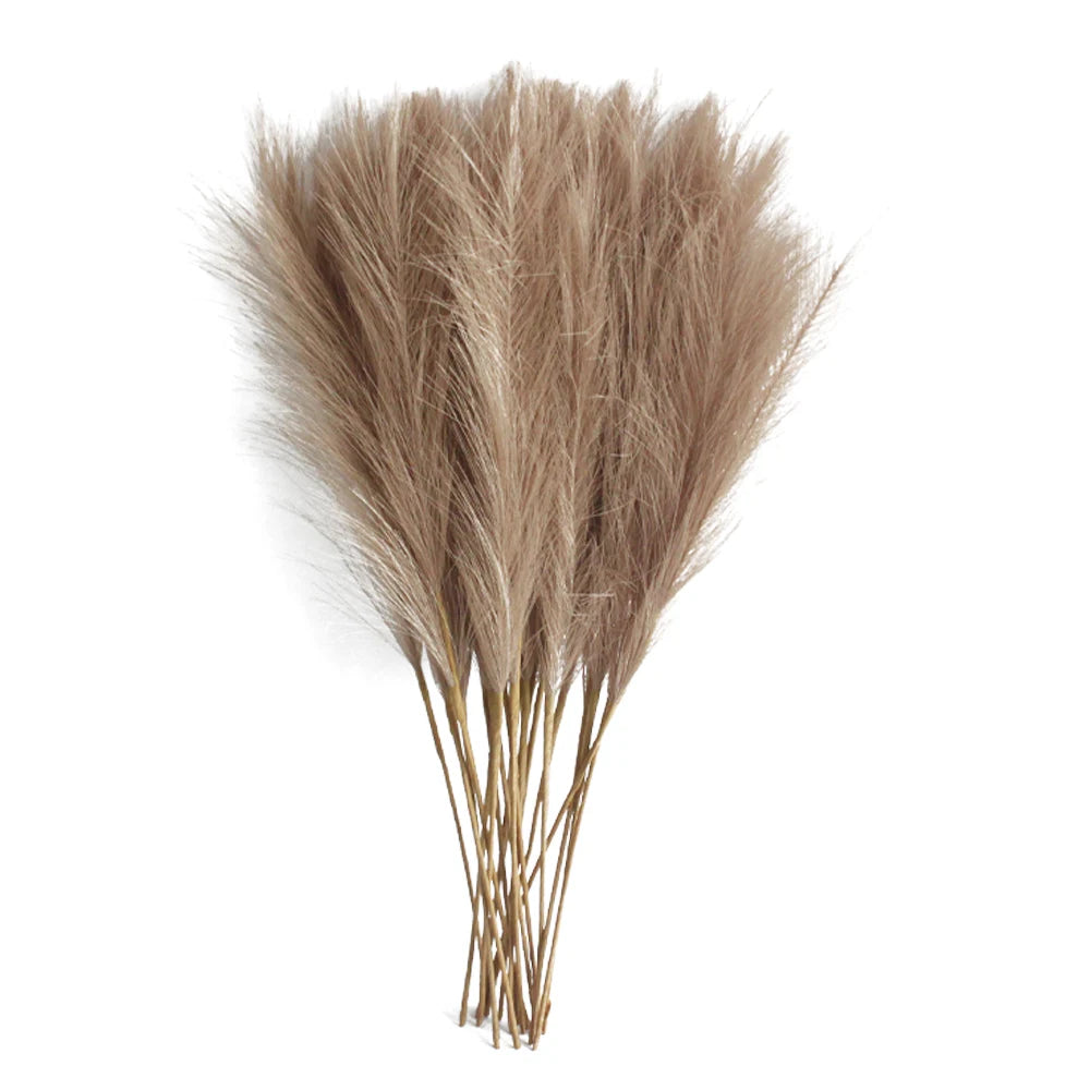 Boho 6PCS Artificial Pampas Grass – Elegant Faux Floral Decor for Vases, Weddings & Home Styling
