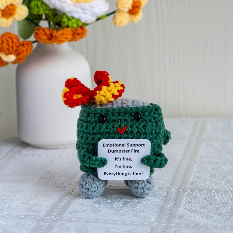 Handmade Crochet Turtle Plush – “You’re Turtle-y Awesome” Positive Support Doll Gift