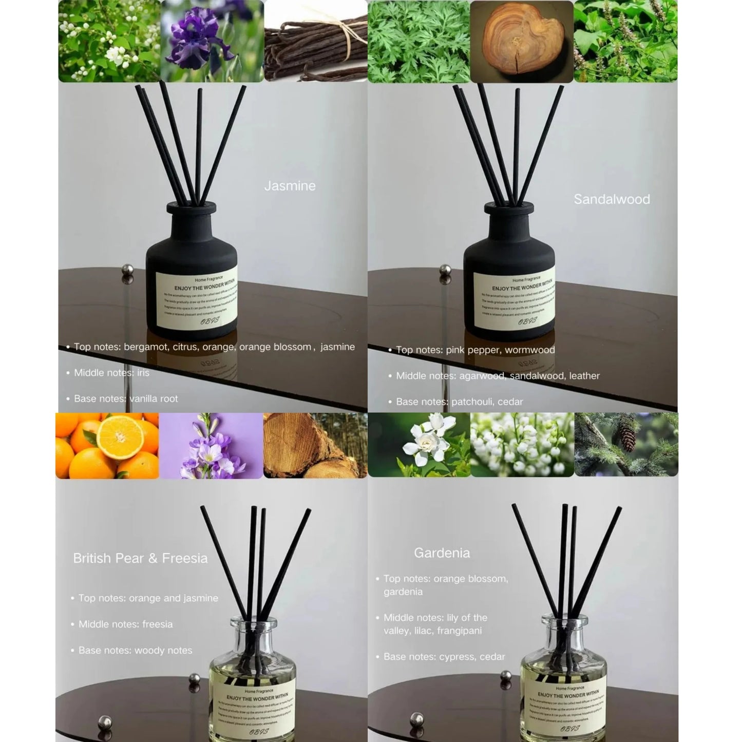 Aromatherapy Reed Diffuser – 50ml Elegant Scent Stick for Home & Room