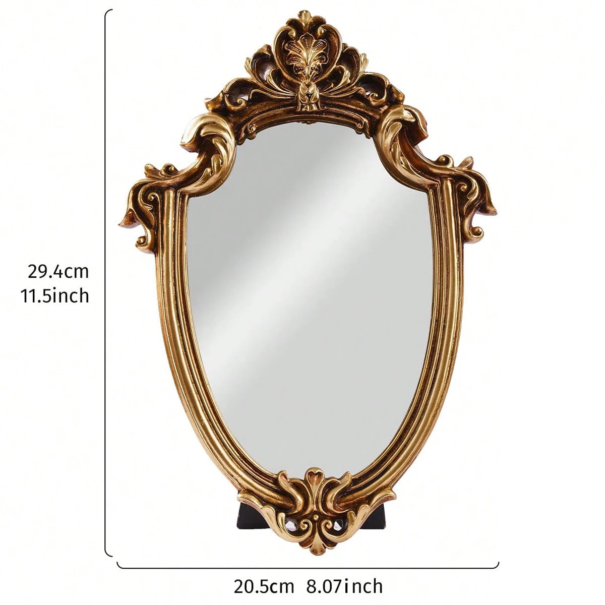 Vintage Baroque Gold Mirror for Wall & Vanity Décor