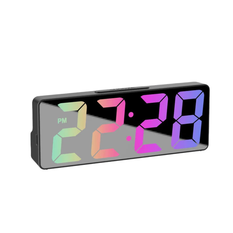 Modern LED Digital Alarm Clock with Temperature Display – Adjustable Brightness & 12/24 Hour Format