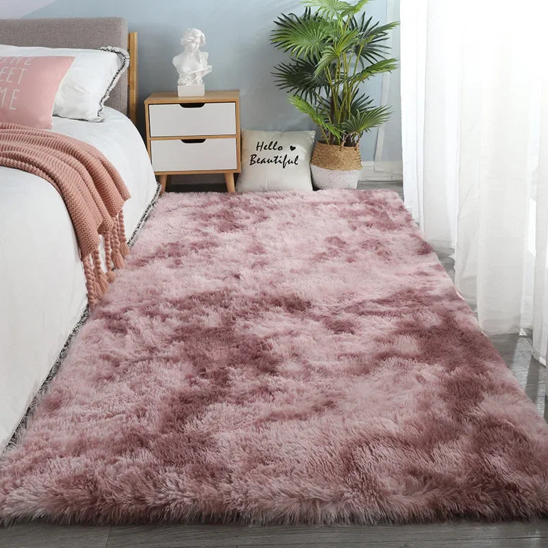 Fluffy Velvet Rug – Soft Plush Carpet for Cozy Living Rooms & Bedrooms