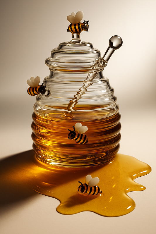 Little Bee Glass Honey Jar
