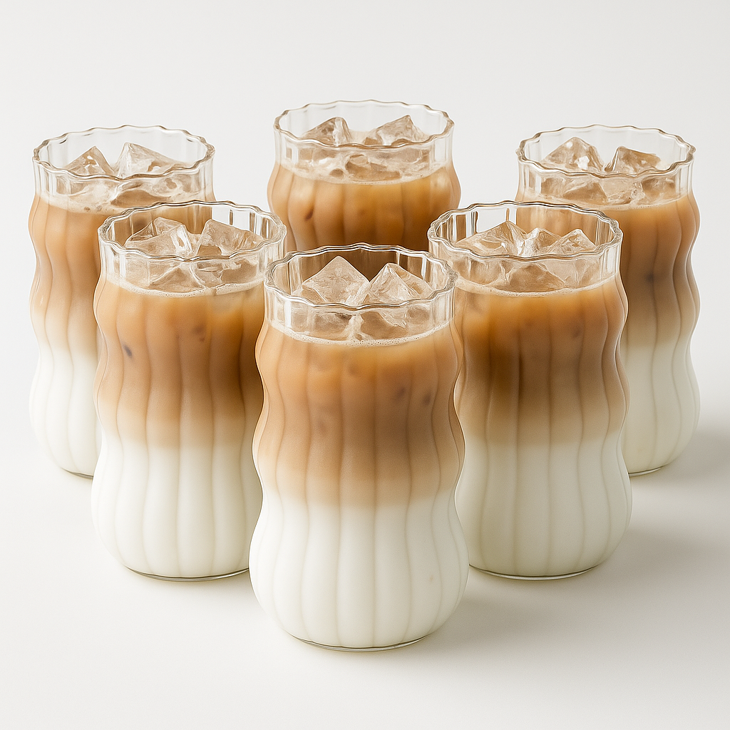 Glass Mugs – Heat-Resistant Tumbler Set for Coffee, Tea, or Juice (2/4/6 PCS)