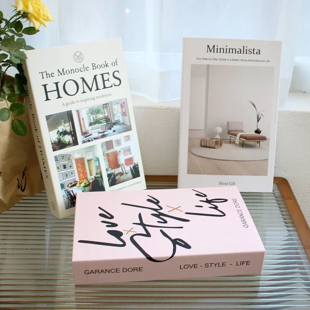 3Pcs Fashion Decorative Books – Modern Coffee Table Accent