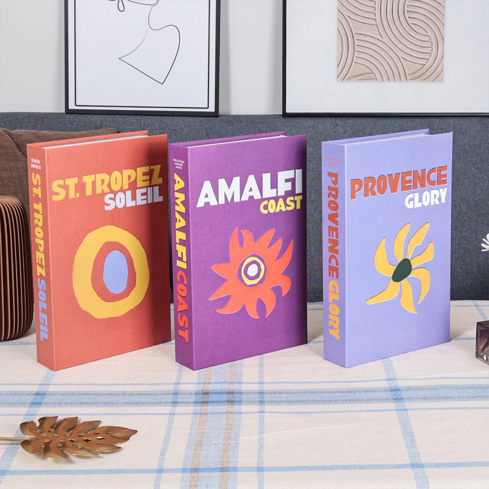 3Pcs Fashion Decorative Books – Modern Coffee Table Accent