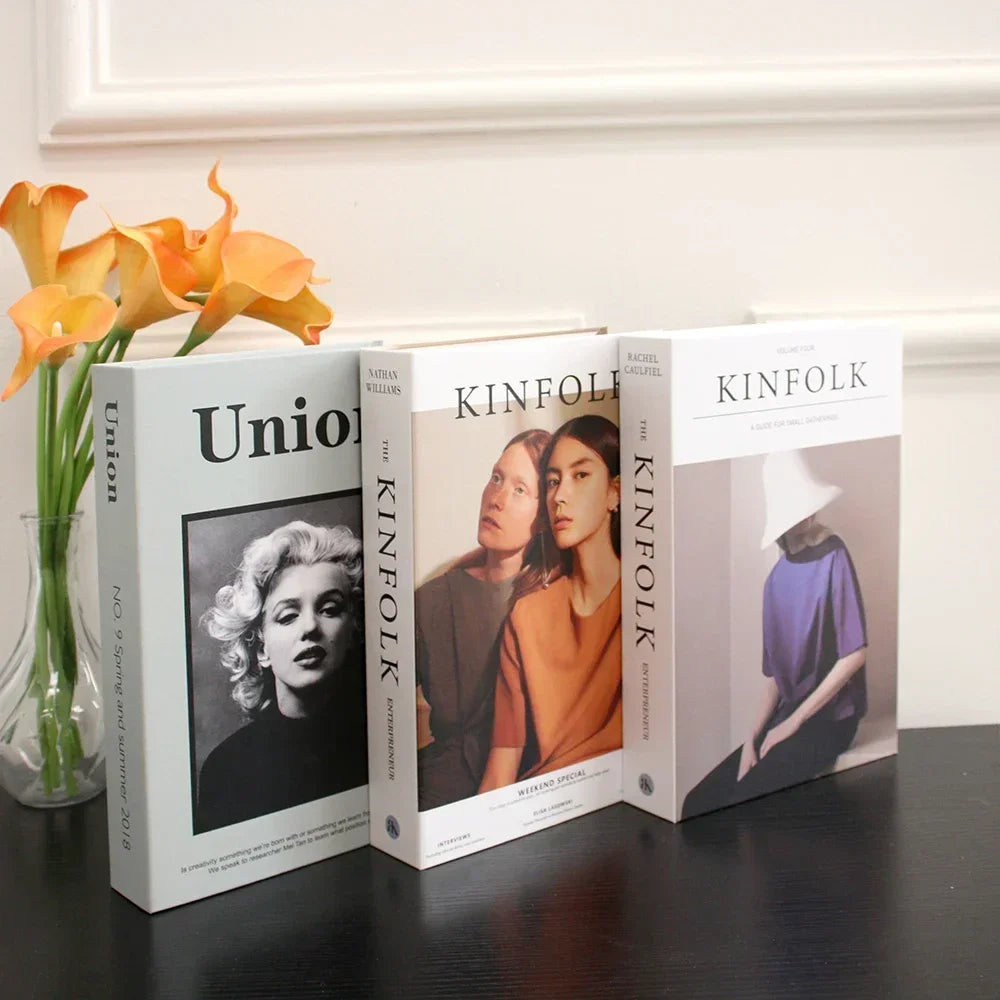 3Pcs Fashion Decorative Books – Modern Coffee Table Accent