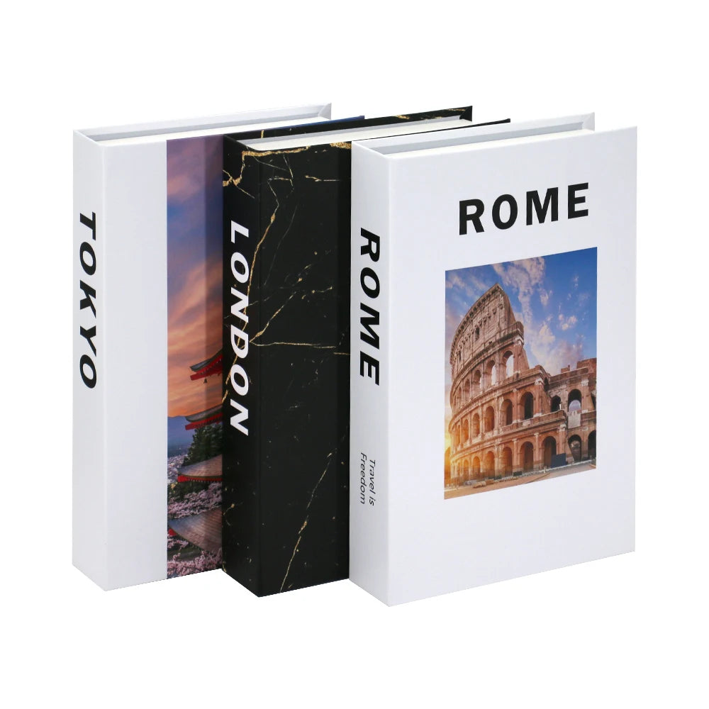 3Pcs Fashion Decorative Books – Modern Coffee Table Accent