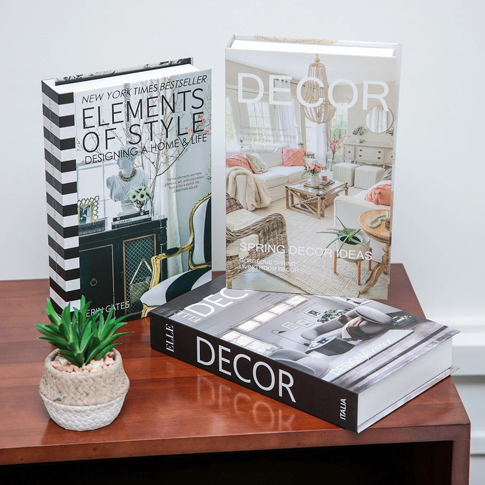 3Pcs Fashion Decorative Books – Modern Coffee Table Accent