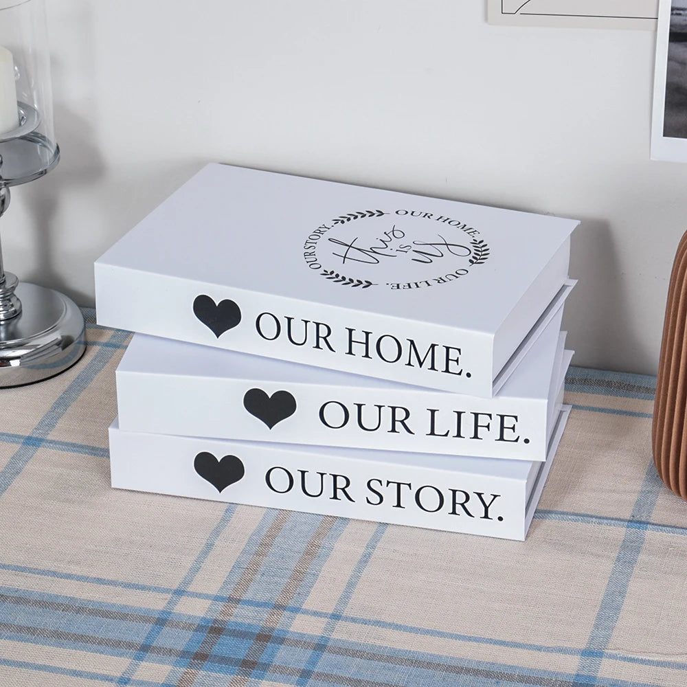 3Pcs Fashion Decorative Books – Modern Coffee Table Accent
