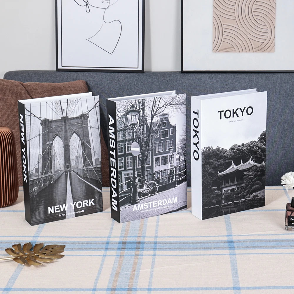 3Pcs Fashion Decorative Books – Modern Coffee Table Accent