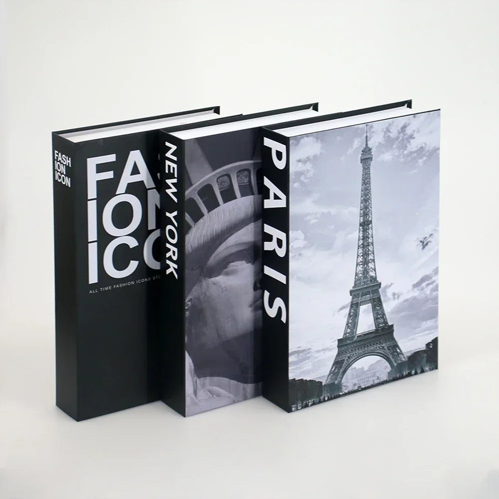 3Pcs Fashion Decorative Books – Modern Coffee Table Accent