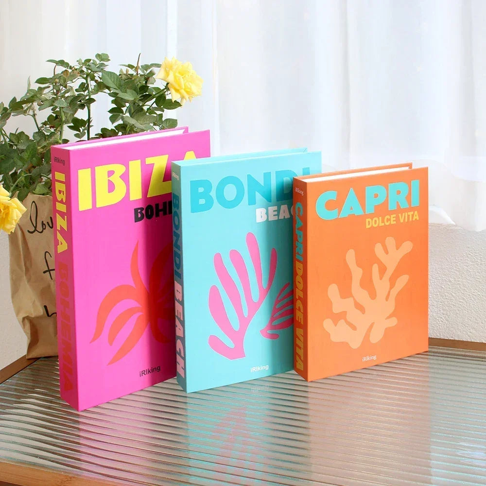 3Pcs Fashion Decorative Books – Modern Coffee Table Accent