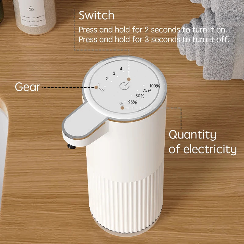 Smart Touchless Automatic Soap Dispenser – Wall-Mounted or Desktop Use | Rechargeable USB Foam & Liquid Hand Wash Pump (360ml)