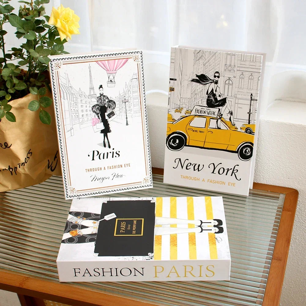 3Pcs Fashion Decorative Books – Modern Coffee Table Accent