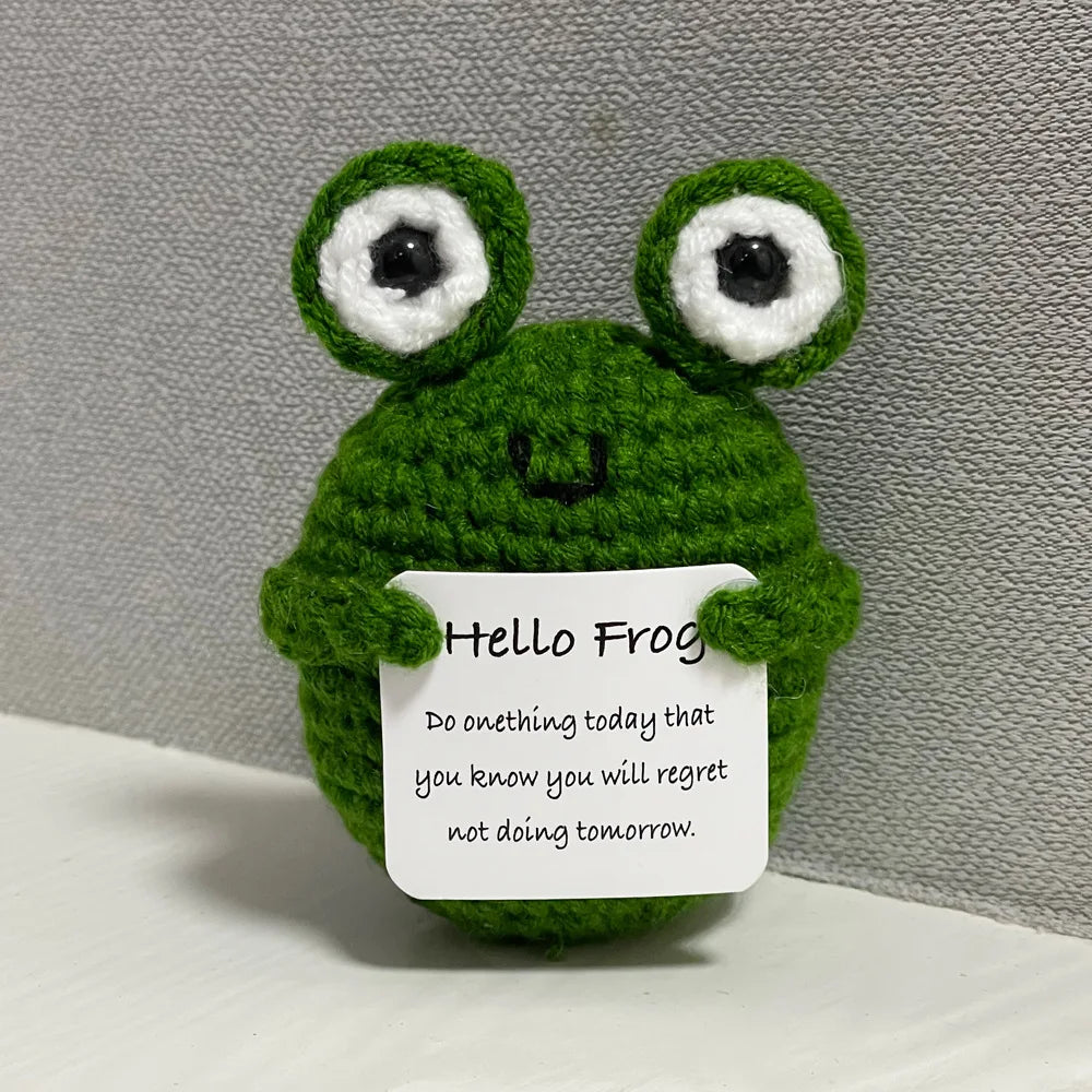 Handmade Crochet Turtle Plush – “You’re Turtle-y Awesome” Positive Support Doll Gift