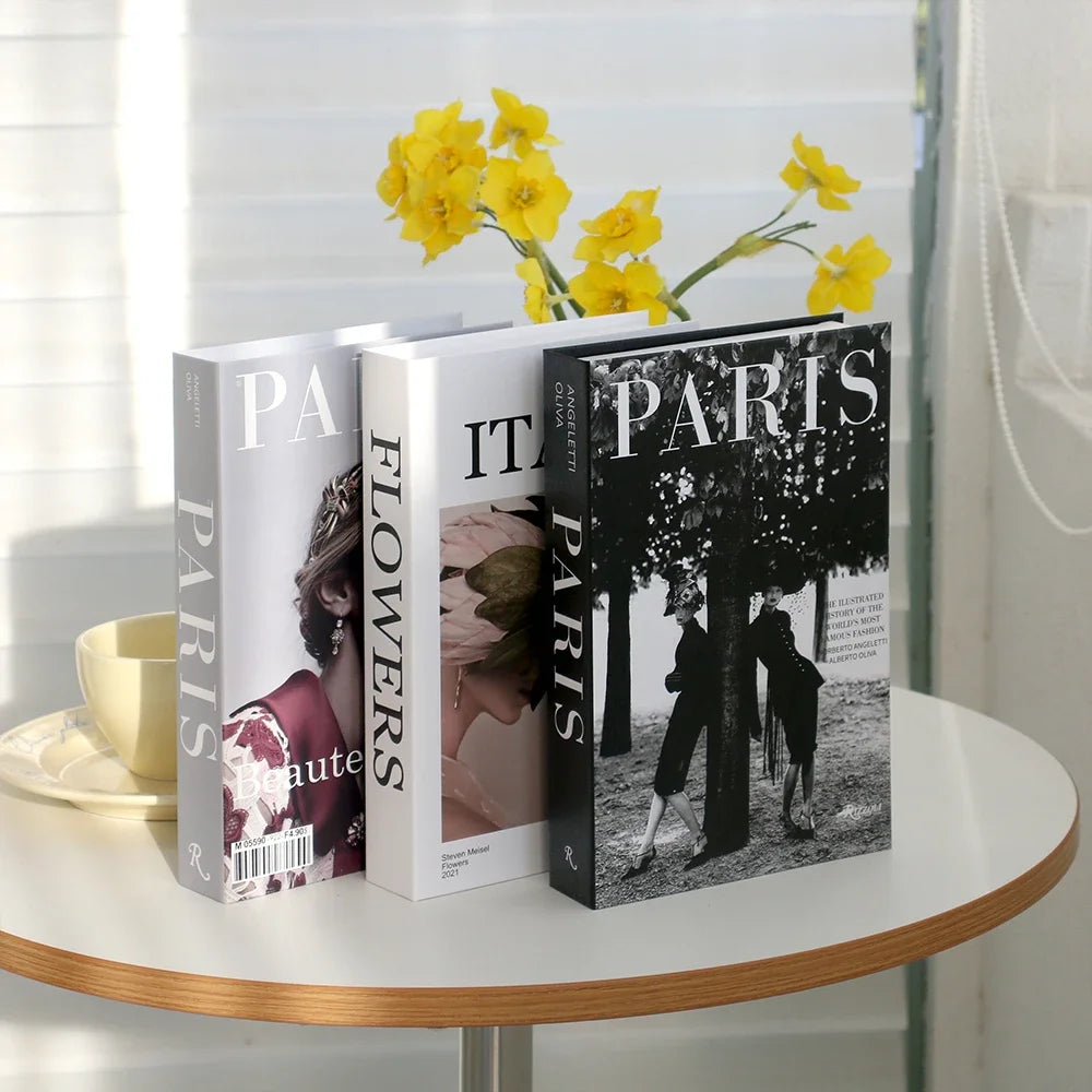 3Pcs Fashion Decorative Books – Modern Coffee Table Accent